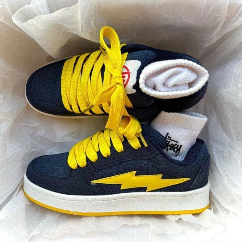 HO2026 Spring and Autumn New Lightning Bread Shoes Women's Couple Casual Board Shoes Versatile Sports Shoes Trendy Shoes