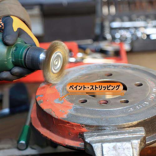 Hexagonal Shank Wire Brush Set of 6, 5 Types, Brass 6mm Shank, Cup Brush, Disc Brush, Umbrella Brush, Pen Brush, Rust Removal, Paint Stripping, Polish