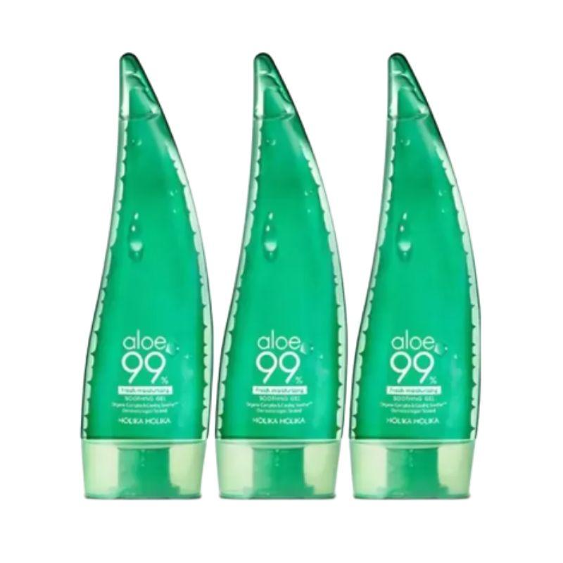 

Holika Holika Aloe 99% Soothing Gel 250ml x3 – Hydrating & Calming Multi-Purpose Aloe Gel