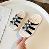 Children Casual Sandals Girls Summer Princess Slippers with Simple Pearls Kids Chic Beach Shoes for Vacation Elegant Temperament
