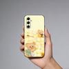 Luxury Butter Bread Bear Phone Case For Samsung Galaxy A73,21,22,32,71,53,52,51,80,5G Soft Black Cover