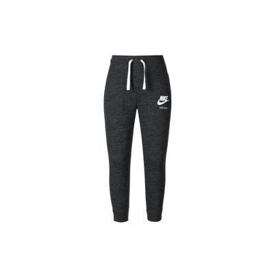 Pantalon de sport tricoté trois-quarts à cordon de serrage avec logo lettre Femme bas Noir 883724-010