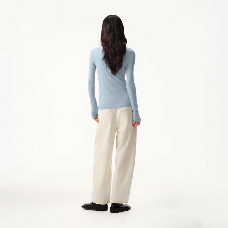 Broadcast Women's Slim-Fit Polo Collar Wool Pullover Sweater