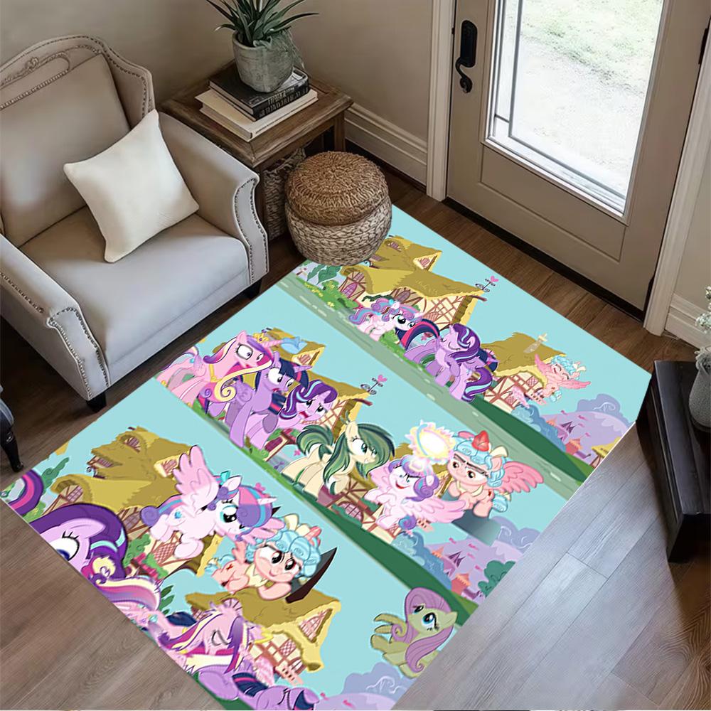 Bluey Friends Adventure Floor Mat Suitable for Kitchen Decorate room Foyer Living Rooms Antislip Carpet Anime Office Decor Best for Christmas