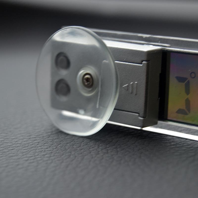 Ultra-Dünne Mini Auto Digitaluhr mit Saugnapf - Elektronische Zeitanzeige und Dekoration
