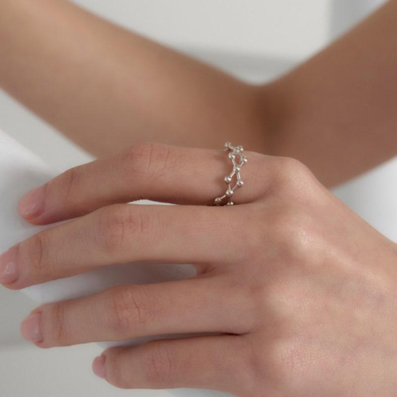 geegee [silver925] lace chain ring