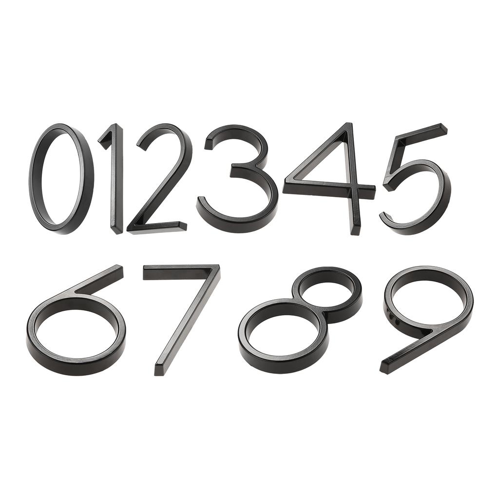 1PC 5 Inch Zinc Alloy Floating House Number Modern Door Plates for Outdoor Mailbox Yard Home Wall Door Garage Gate with Nail Kit