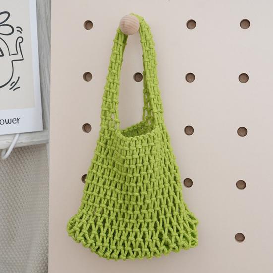 Hand Braided Tote Bag Large Capacity Boho Handbag Women Summer Beach Tote Rope Braided