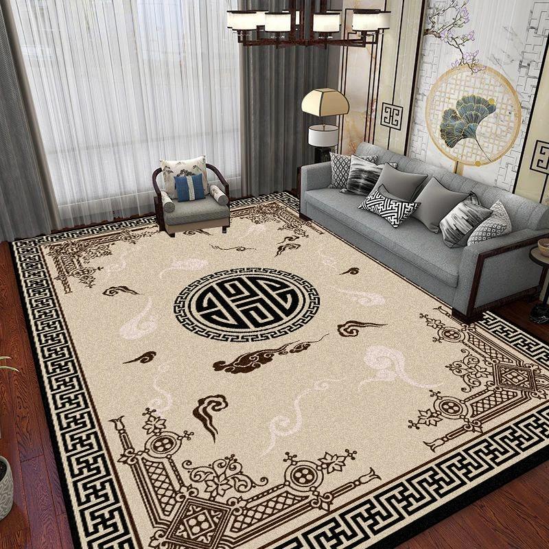 Luxury Chinese Style Large Living Room Rugs Coffee Tables Carpets for Bed Room Decor Non-slip Washable Floor Mats Entry Doormat