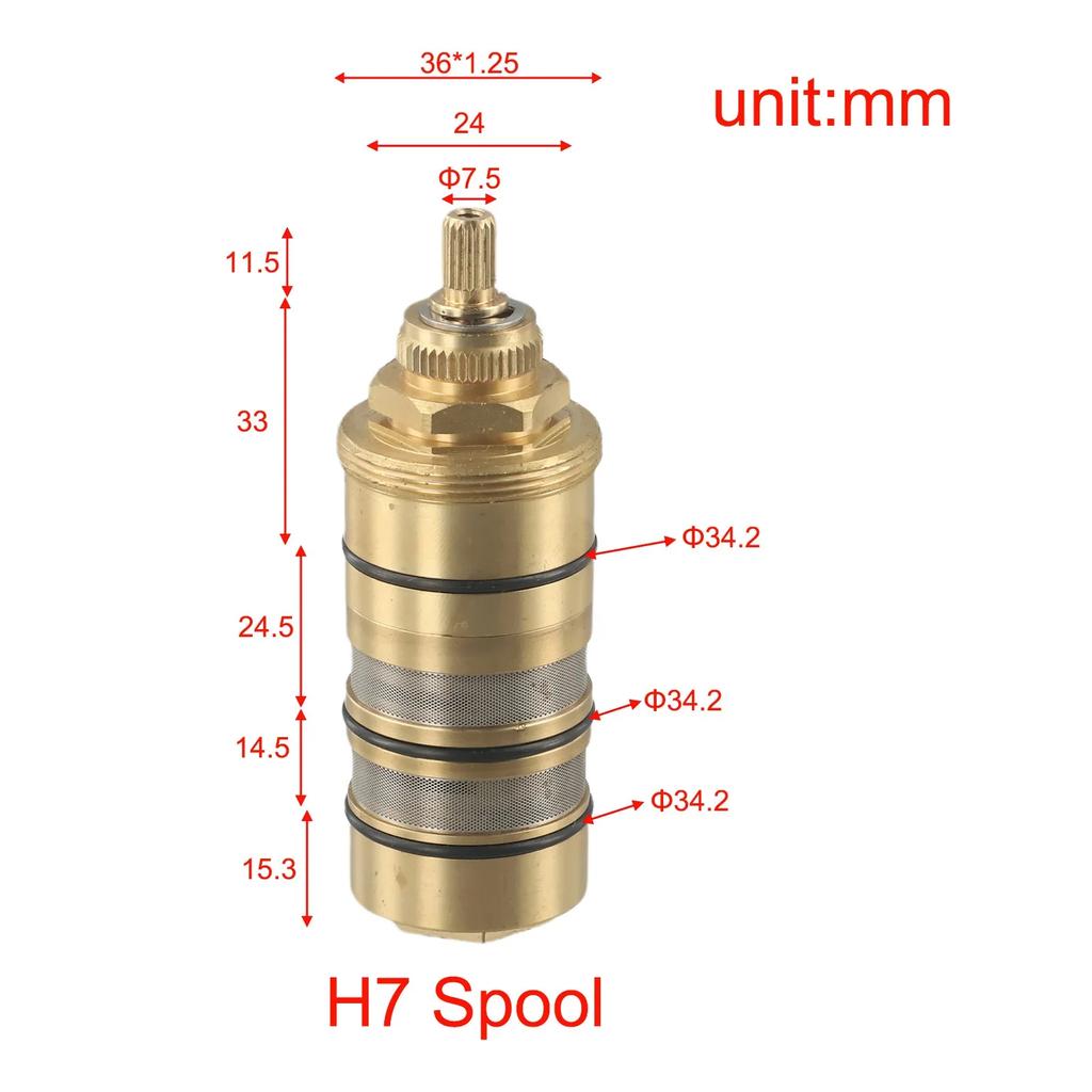Brass Thermostatic Cartridge Valve Kit for Seamless Integration with Various Shower Systems and Effortless Use