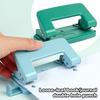 Mini 2-Hole Punching Machine Diy Hole Punching Detection Book Page Stitcher Office Stationery Macaron Color