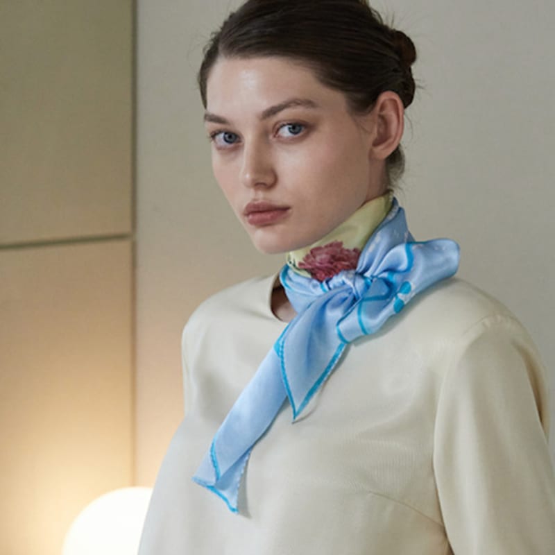 ANA MAISON Anamaison Lager Long Petit Silk Scarf [PML-1408]