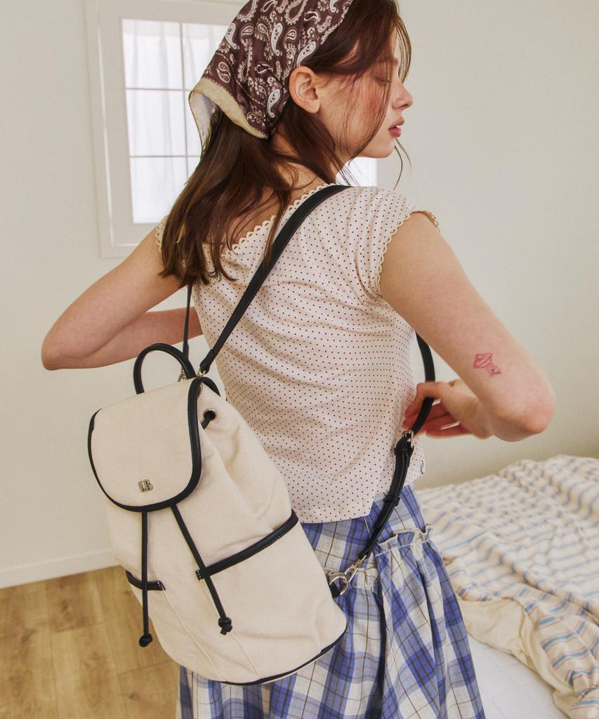 Leneeb Sling Backpack Canvas Black