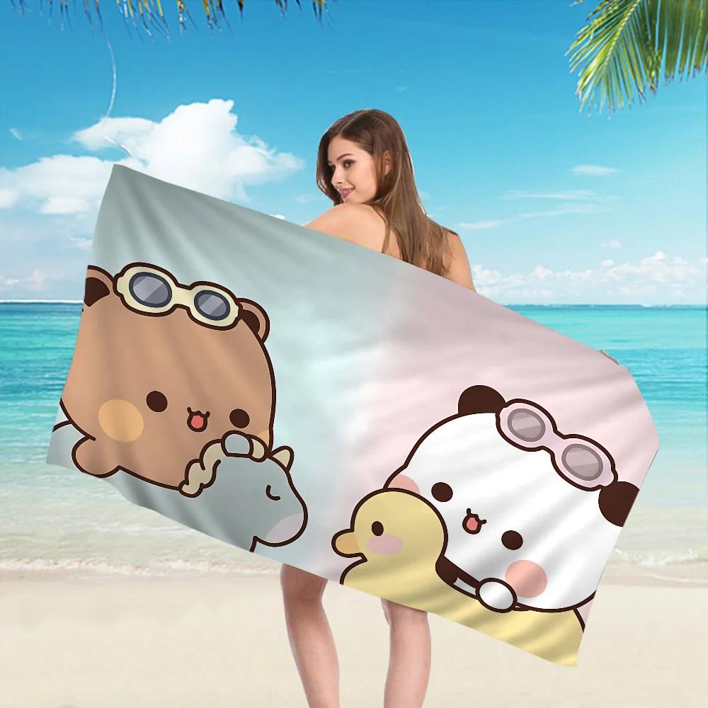 Bubu E Dudu Carino Cartone Animato Coperta in Microfibra Asciugatura Rapida Asciugamani da Spiaggia Stampa Oversize Super Assorbente Coperta Asciugamano da Piscina