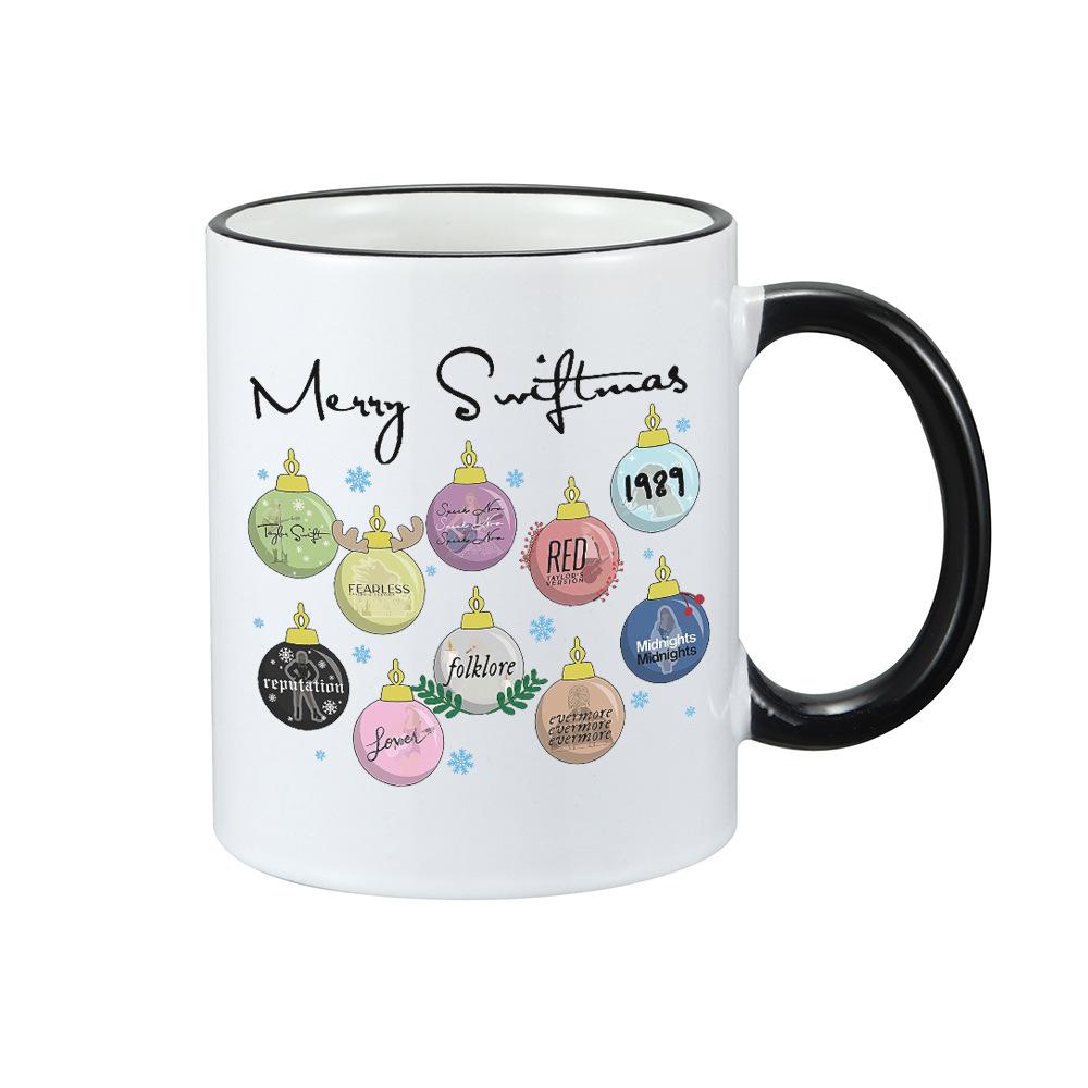 Christmas ceramic coffee mug snowman water cup 301-400ml