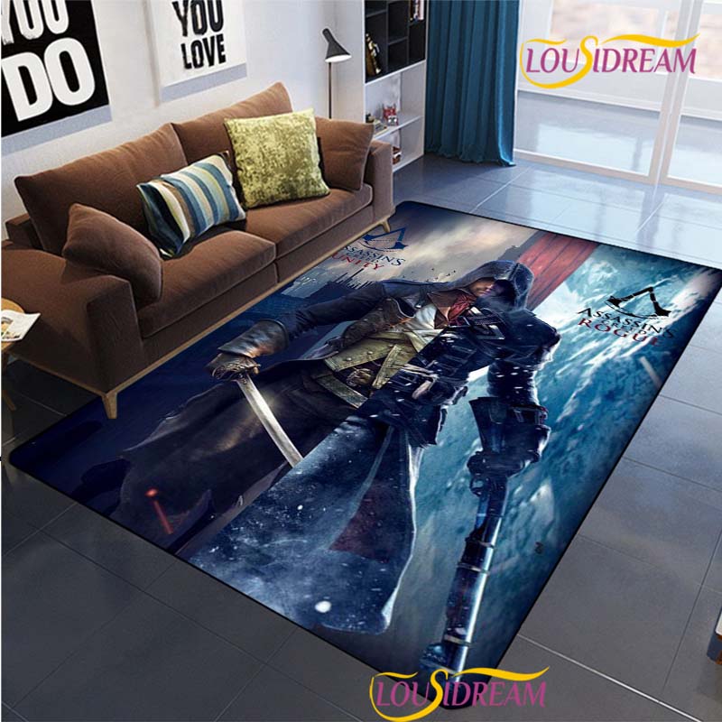 Game Ass Creed Carpet for Living Room Bedroom Rug Table Kids Kitchen Door Unslip Floor Mat Birthday gift photography props Rug