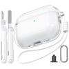 Joremx AirPods Pro 3 Clear TPU Charging Includes Silica Gel and Cleaning Pen White Case, (2025), Material/Lightweight/Shockproof/Loss