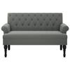 VidaXL Bench with Backrest, Sofa with Armrest, Banquette with Wooden Legs, Living Room Seat, Modern, Grey 372121