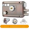 Cross Key Mortise Door Lock For SURFACE Mounted Suitable for Indoor Outdoor Use 12x8.5x7.2cm Iron Zinc Copper Heads