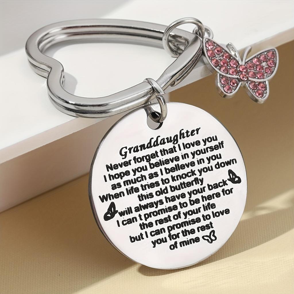 Beste Schwester Große Schwester Edelstahl Schlüsselanhänger Schmetterling Schlüsselanhänger 2025 Geschenk für beste Freundin Edelstahl Schlüsselanhänger für Rucksack Tasche Anhänger