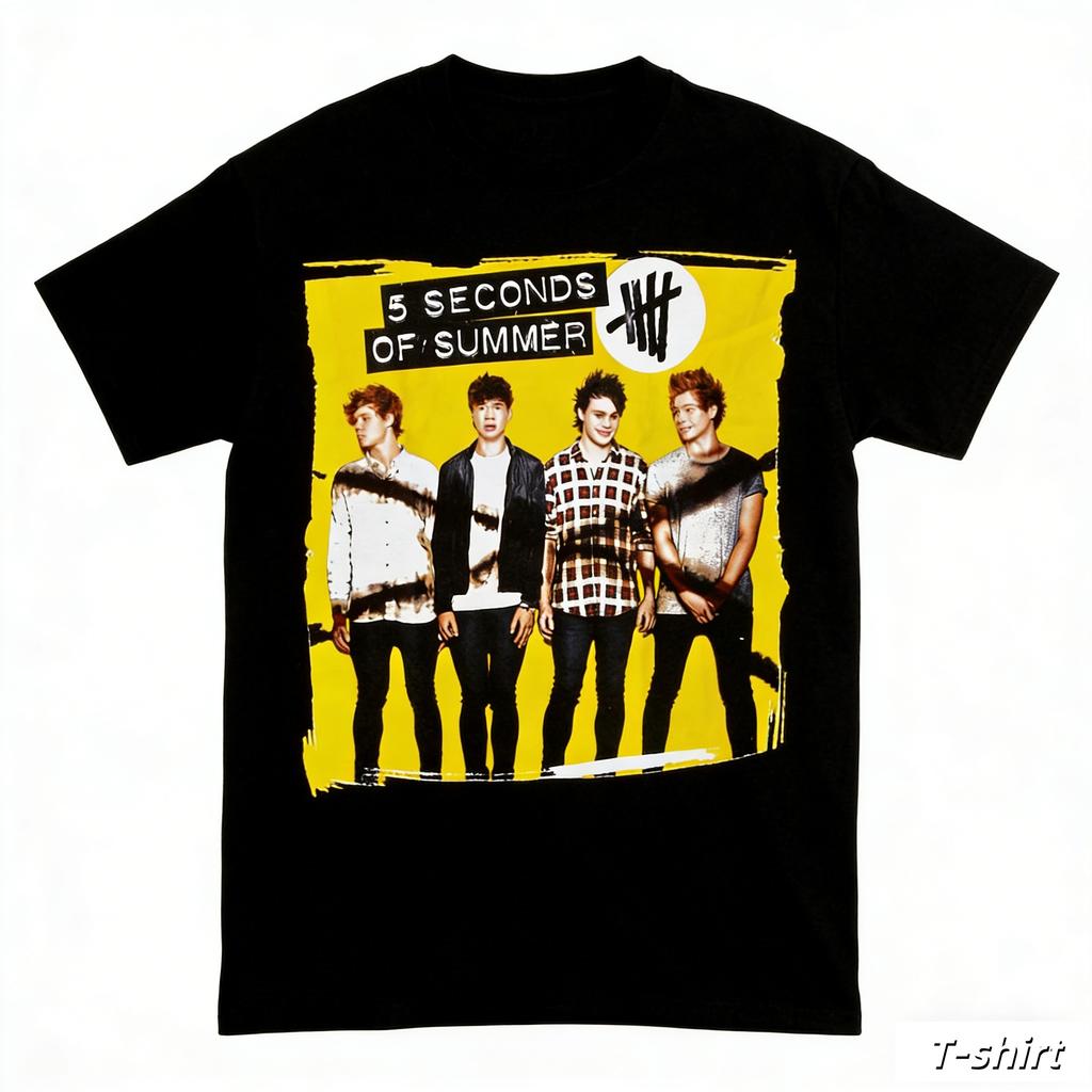 ZX 5 Seconds of Summer Album Casual Tshirt Mens and Womens Luxury Band Brand Tops