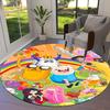 Adventure Time Round Area Rug,Carpet Rug for Living Room Bedroom Sofa Playroom Decor,Non-slip Floor Mat