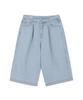 TAKEASY Giant Fit Cropped Washed Denim Pants (Light Blue)
