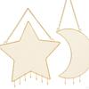 Hanging Jewelry Organizer Wall Holder Grid Shape Moon Star Shaped Earring for Earrings