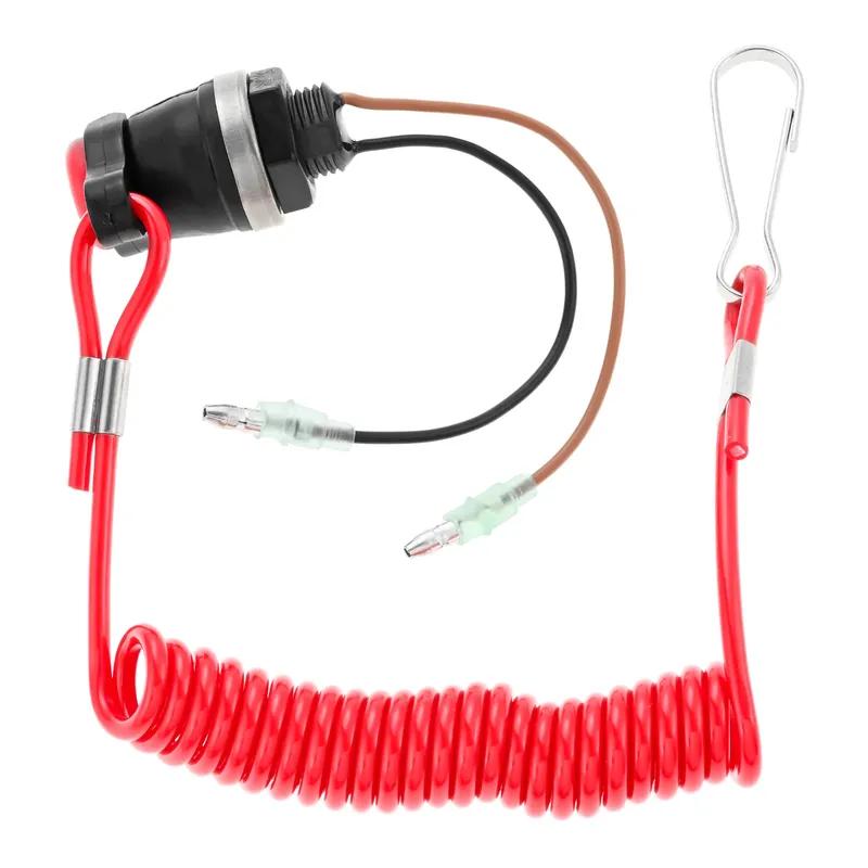 Boat Kill Switch Safety Toggle Switch Lanyard Tether Kit for Marine Tohatsu Outboard Engine Motor Urgent Stop Switch Kill Switch