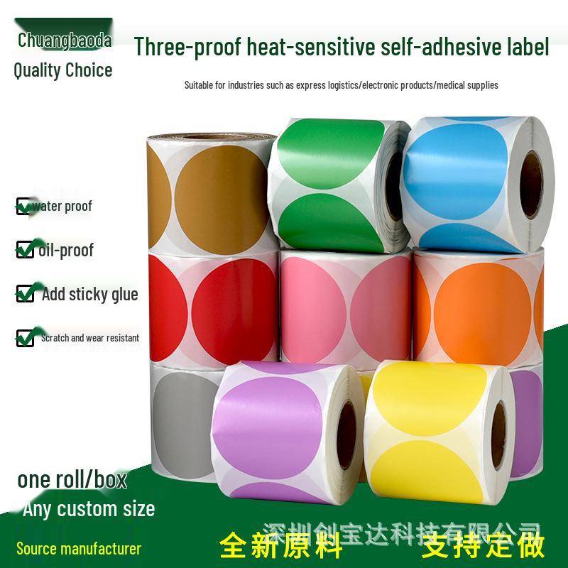 Round Thermal-Resistant Self-Adhesive Dot Labels and Letter Stickers
