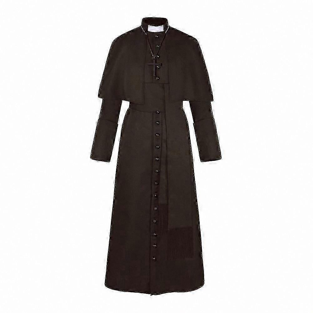 Costume da Sacerdote Medievale per Halloween Outfit Cosplay Retrò