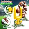 Large 5 Feet Aluminum Football Pattern Balloons With Field Base For Game Decorations And Festivities