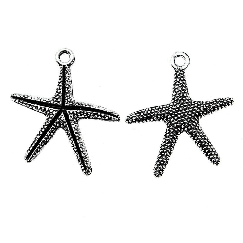 Starfish Charms Multi Color Metal Pendants For Beach Themed DIY Jewelry Accessories