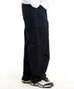 CREAM SODA LAB Diagonal Cut Field Parachute Cargo Pants Black