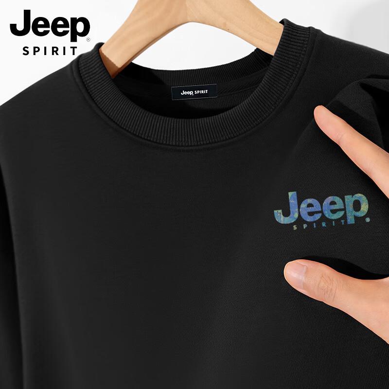 JEEP SPIRIT Men s Crewneck Loose-Fit Sweatshirt 3XL