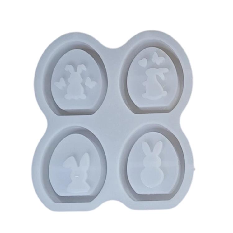 Craft Silicone Mould for Eggs Shell Rabbits Statues Simple Release for Handmade Projects Decoration