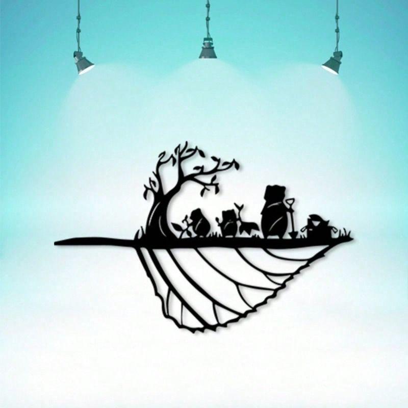 

Handmade Forged Metal Art Bear and Tree Wall Decor