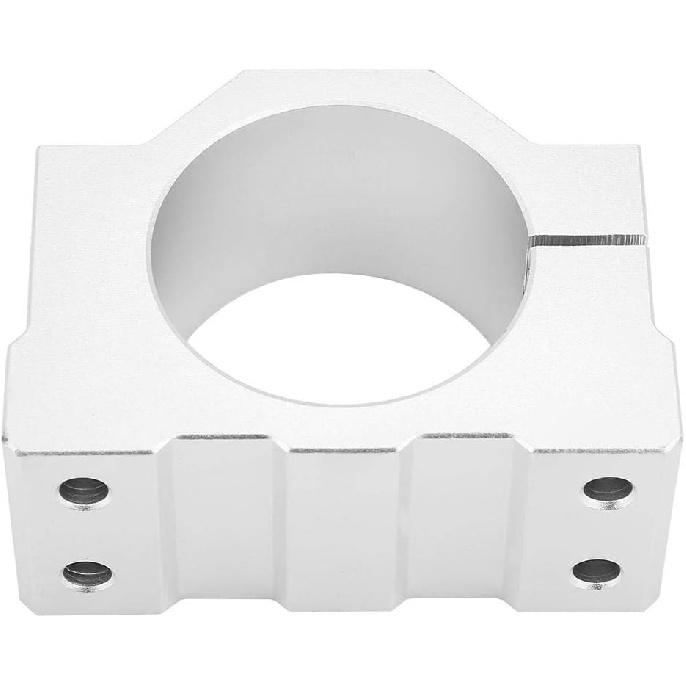 Aluminum CNC Spindle Motor Mount Bracket Clamp with Screws 52mm Diameter, Silver Spindle Mount Bracket