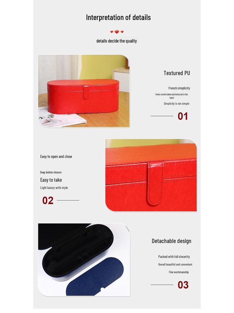 Dyson Hair Dryer Box, Laifen Hair Dryer PU Leather Box, Curling Iron Storage Box