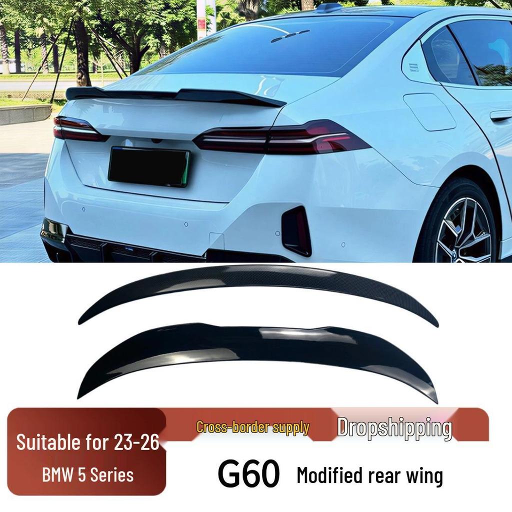 23-26 BMW 5 Series G60 Night Black Rear Spoiler & Diffuser Combo