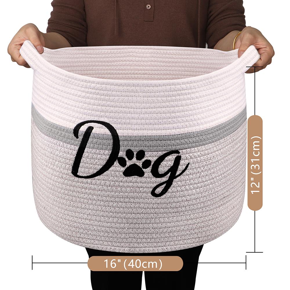 Faltbarer Aufbewahrungskorb für Hundespielzeug Niedlicher Pfotenabdruck Hunde-Canvas-Tasche Haustier-Spielzeug Kleider Aufbewahrungsbox Hund Katze Zubehör Haustierbedarf Rosa