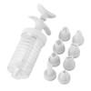 New 8 Pipe Nozzles with Syringe Plastic Cream Baking Nozzle Dispenser Icing Pastry Cream Tips Pastry Tube Decoration Tool