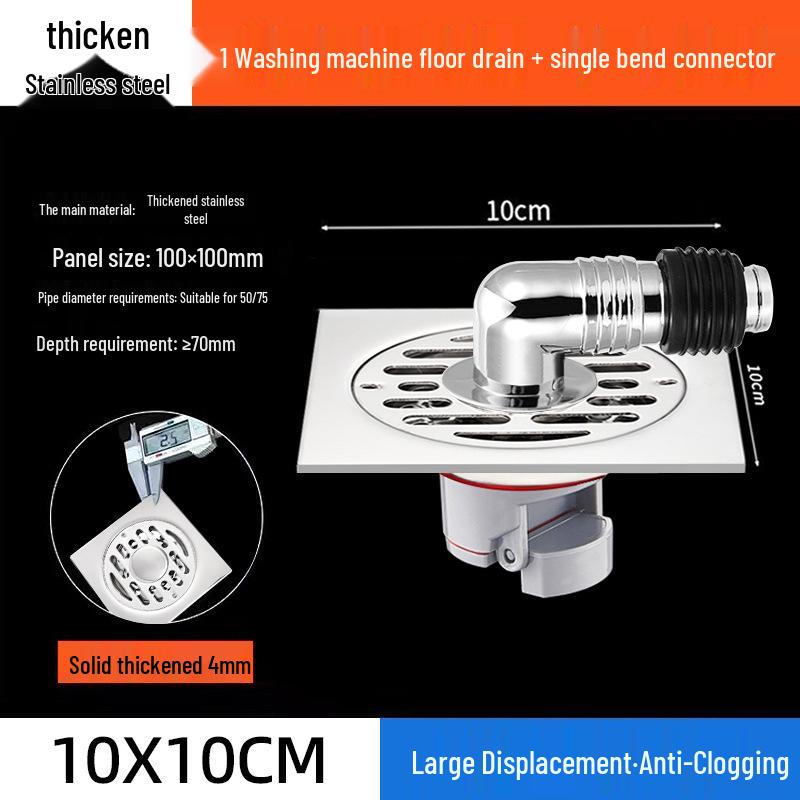 Stainless Steel Shower Floor Drain - Deodorant, Anti-Backflow, Insect-Proof for Bathroom & Laundry