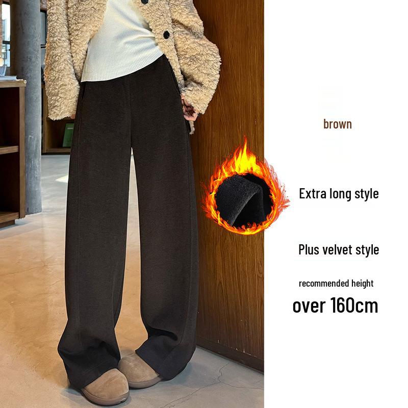 Damen Weiße Weite Hosen - Herbst/Winter 2025 Locker Schlankmachende Jogginghosen