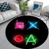 VIKAMA Boys' Room Play Rug, Round Non-Slip Play Mat, Bedroom Playroom Decorative Mat, Machine Washable