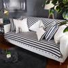 Baumwollstoff Rutschfestes Sofakissen Einfach Modern Ganzjahres Universal Volle Abdeckung Rückenlehne Armlehne Sofa Handtuchbezug