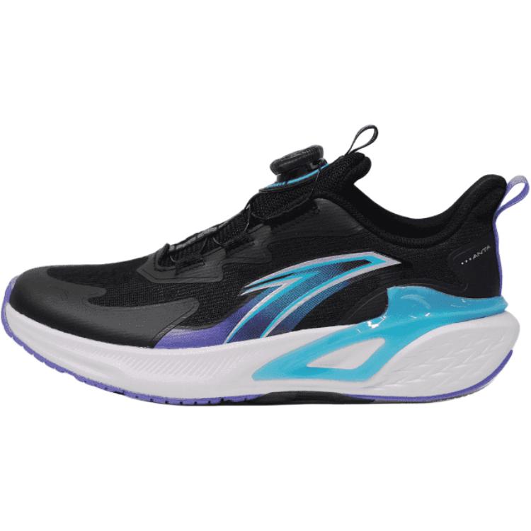 Anta Kids Lingyun Fabric Summer Lightweight Low-Top Running Shoes Kids sneaker Black Lake-Blue Mystic-Purple 312525531R-3