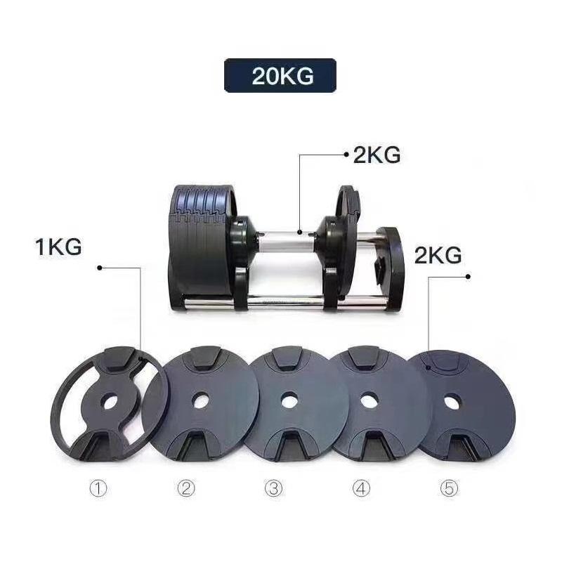 MASTER Spin dumbbells, one-hand adjustable, 2-20 kg