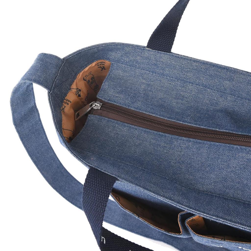 Shoulder Tote Bag Nekomaruke Shoulder Tote Bag for Women 247518 Blue [Kusuguru Japan]