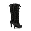 Vintage Punk Boots for Women In Autumn Winter New Style Thick Heel Super High Heel Versatile Round Head Belt Buckle High Boots